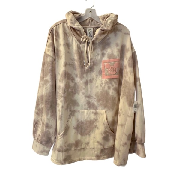 Authentic Women’s Disney Cream Drawstring V-Neck Hoodie - Size 3XL - NWT - Picture 1 of 6